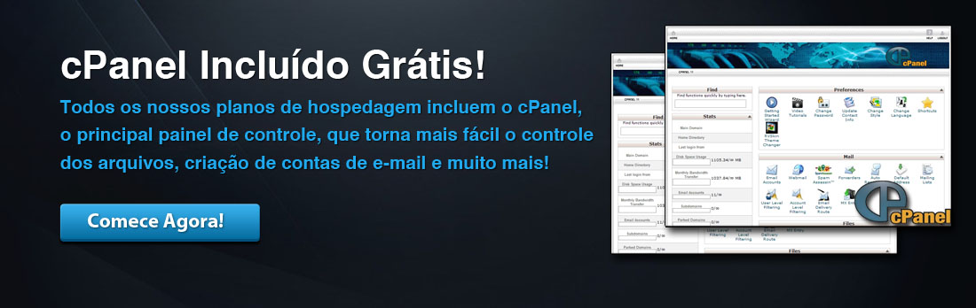 cPanel &eacute; o painel de controle de hospedagem mais utilizado